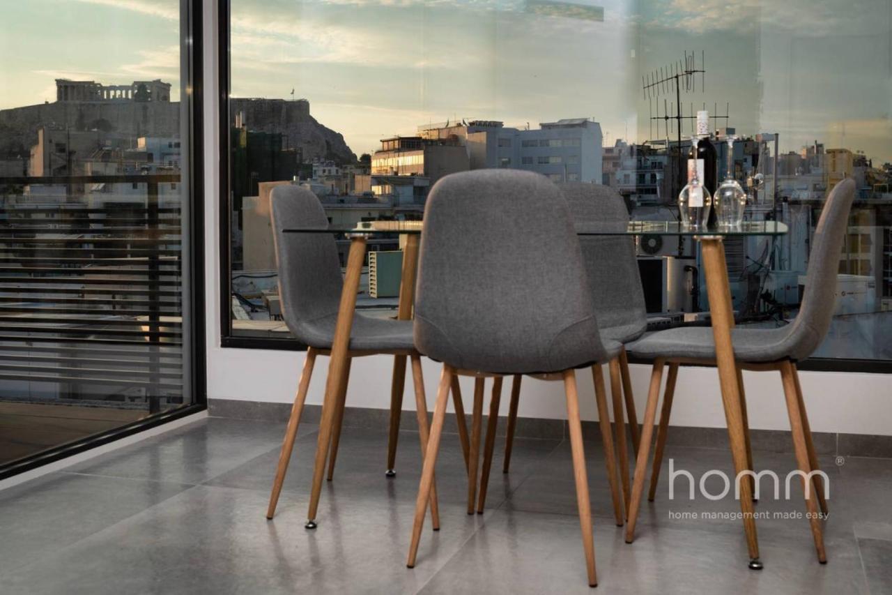 アテネ59M² Homm Loft- Penthouse With Acropolis View,2Pplアパートメント エクステリア 写真