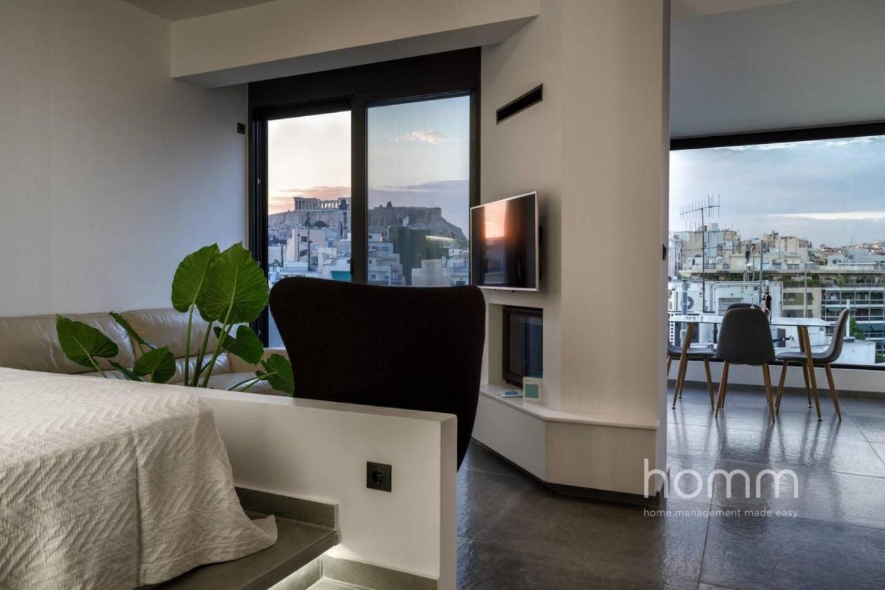 アテネ59M² Homm Loft- Penthouse With Acropolis View,2Pplアパートメント エクステリア 写真