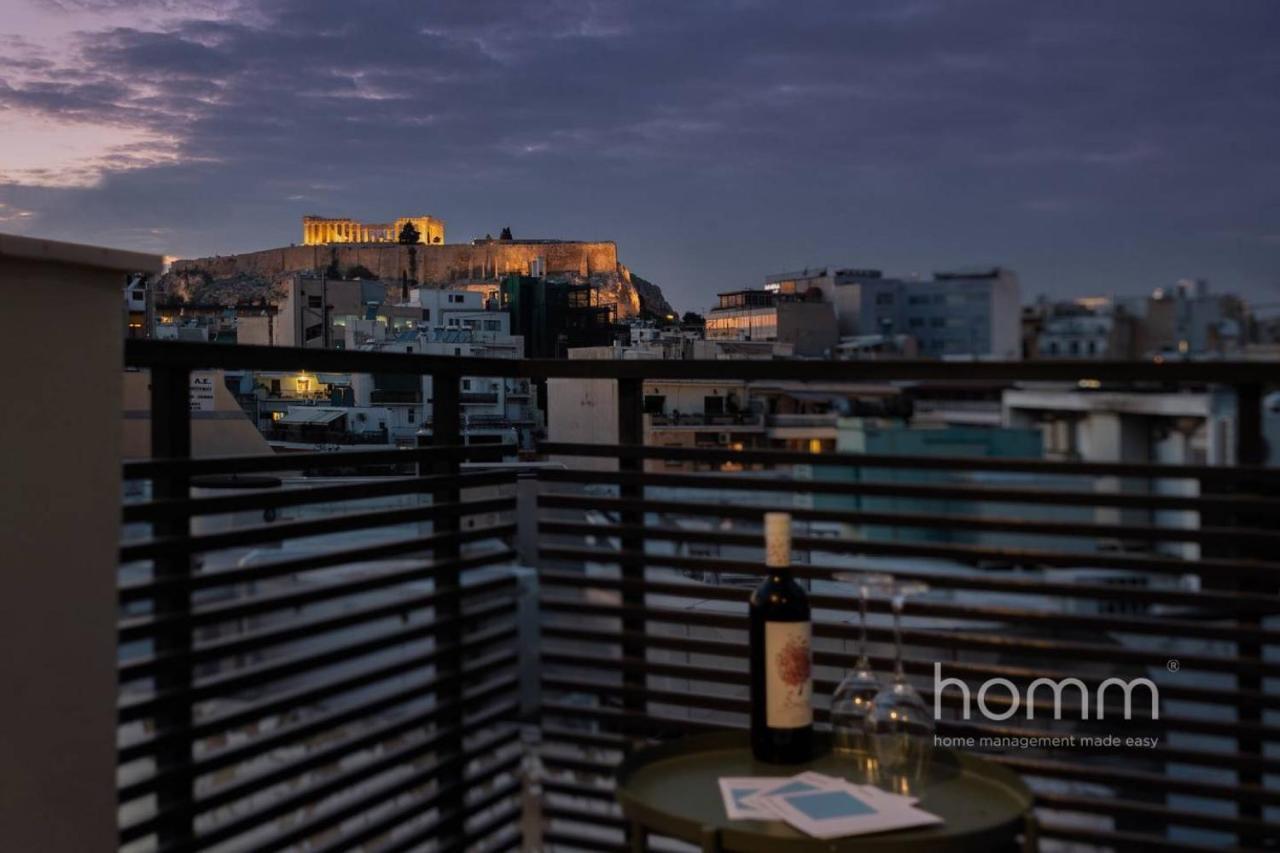 アテネ59M² Homm Loft- Penthouse With Acropolis View,2Pplアパートメント エクステリア 写真