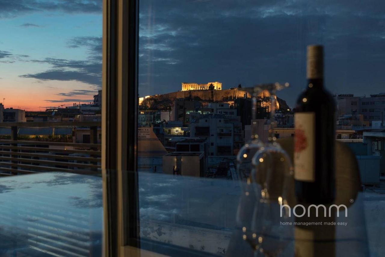 アテネ59M² Homm Loft- Penthouse With Acropolis View,2Pplアパートメント エクステリア 写真