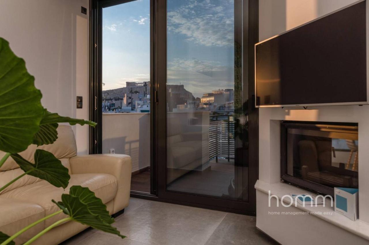 アテネ59M² Homm Loft- Penthouse With Acropolis View,2Pplアパートメント エクステリア 写真