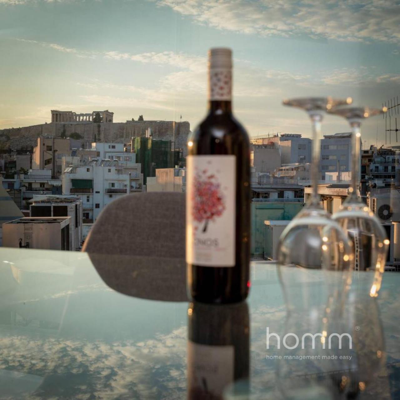 アテネ59M² Homm Loft- Penthouse With Acropolis View,2Pplアパートメント エクステリア 写真